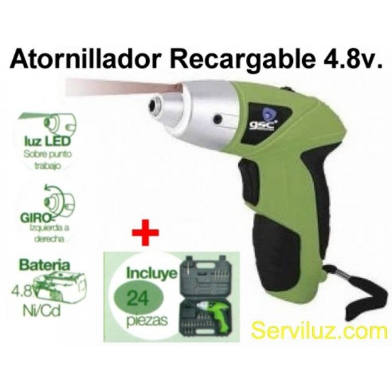 Mini Atornillador a Bateria Recargable de 4.8v.