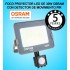 Foco Proyector LED 30W Detector de Movimiento Sensor PIR OSRAM  IP65 6000K