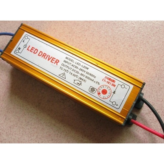 Transformador Driver LED 20/36v CC 600mAh